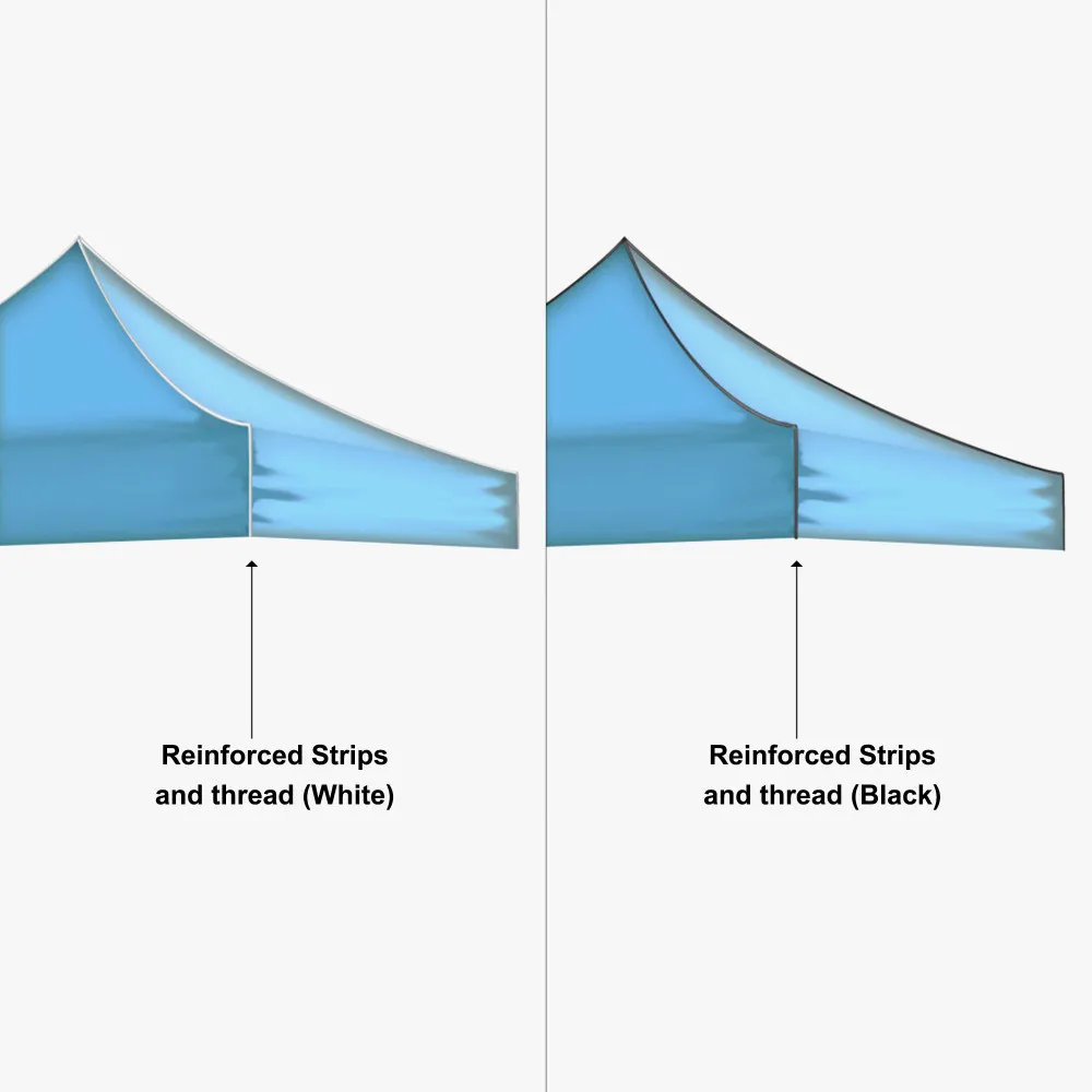 Tent + Table + Flag — Entry — Reinforced strips and thread — white or black