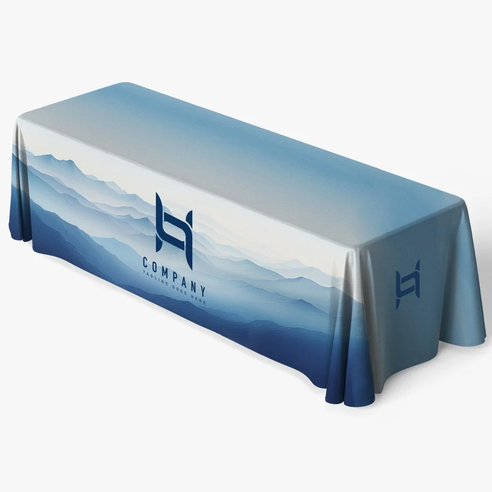 8ft Table Throw — 3 sided (Open Back) (TCT-036)